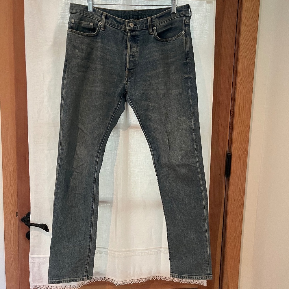 Buck Mason Maverick Slim Jean Light Wash 36 14 oz Double Dipped Denim